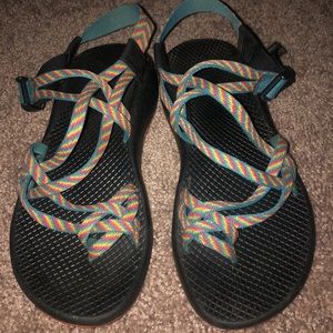 Rainbow chacos!